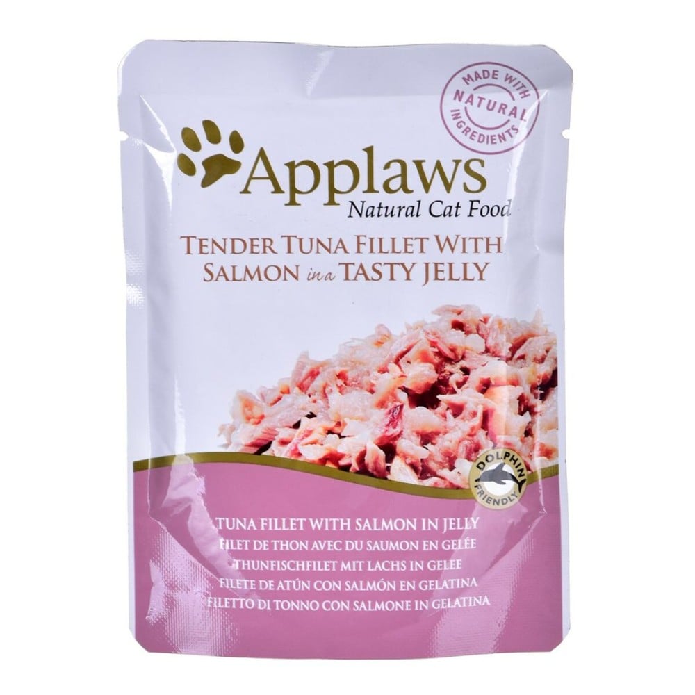 Katzenfutter Applaws Tuna fillet with salmon in jelly Lachsfarben Thunfisch Fisch 70 g