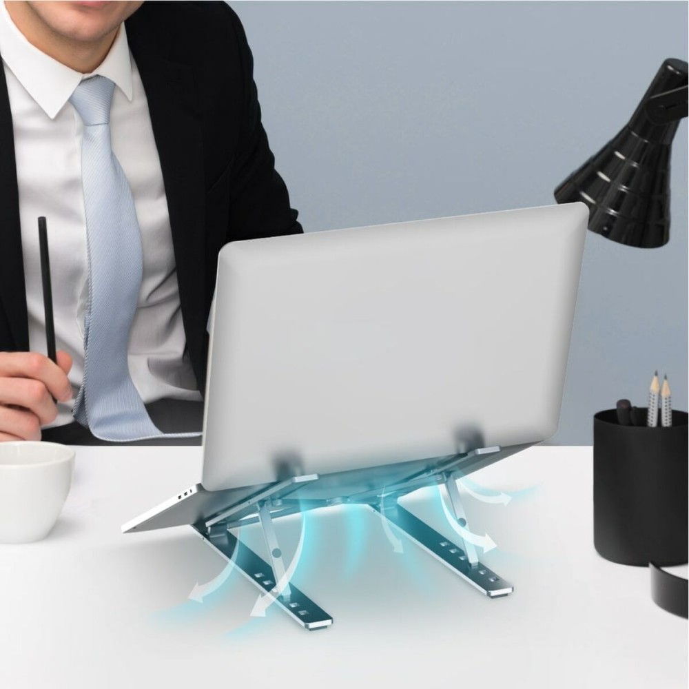 Zusammenklappbarer und verstellbarer Laptop-Ständer Unitek OT155SL Aluminium