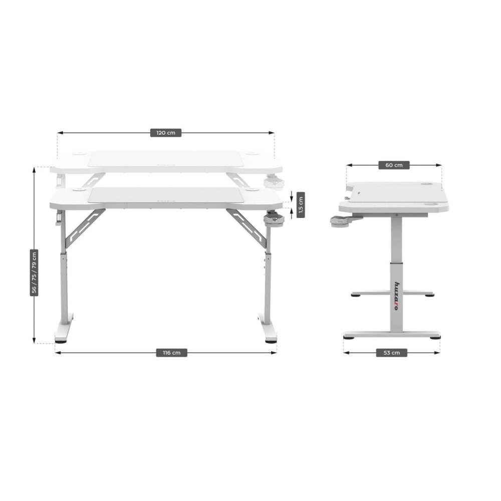 Schreibtisch Gaming Huzaro HZ-Hero 2.6 White Weiß