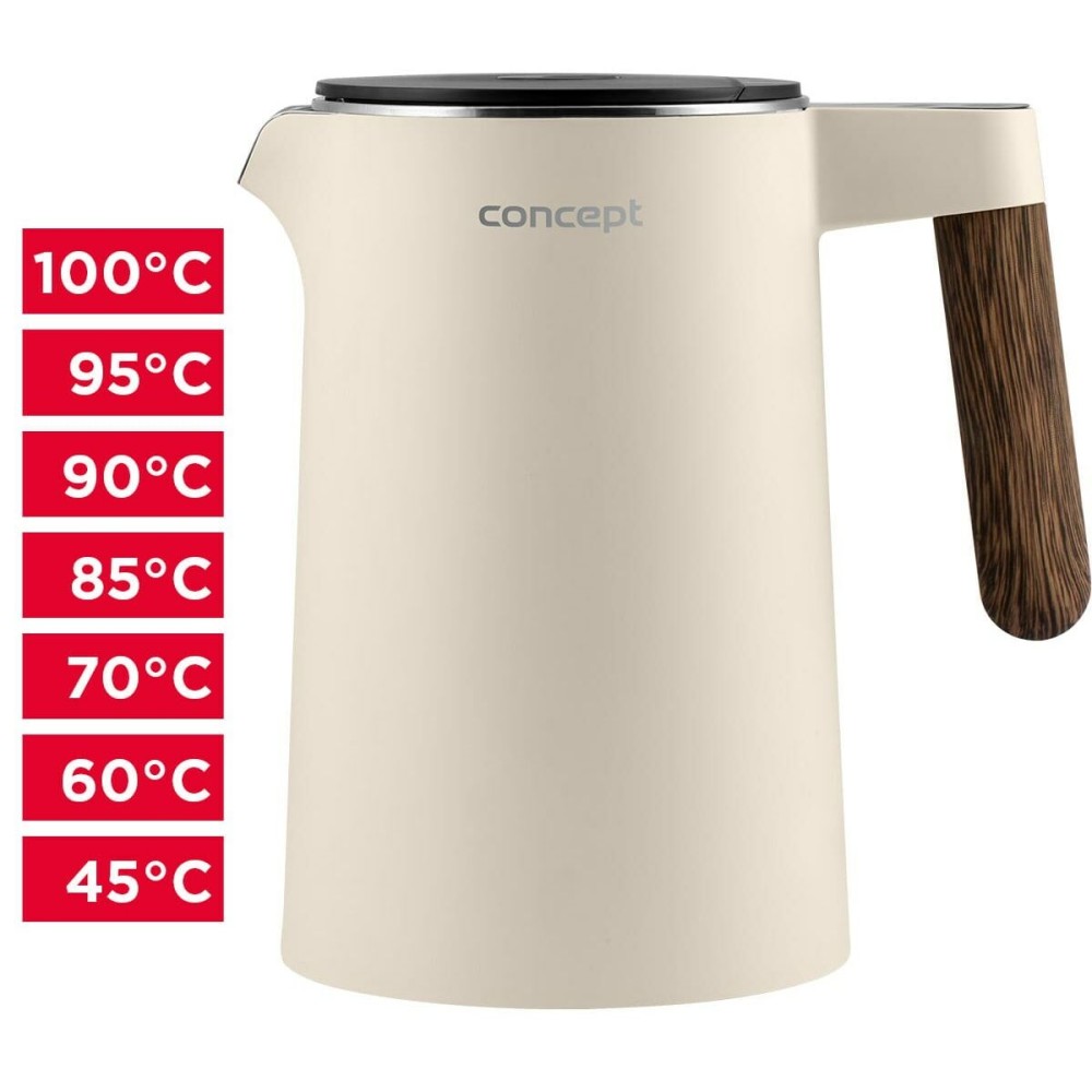 Wasserkocher Concept RK3304 Vanille Holz 1850-2200 W 1,5 L
