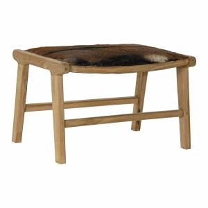 Hocker DKD Home Decor 8424001823215 Braun Bunt natürlich Teakholz 65 x 47 x 42 cm
