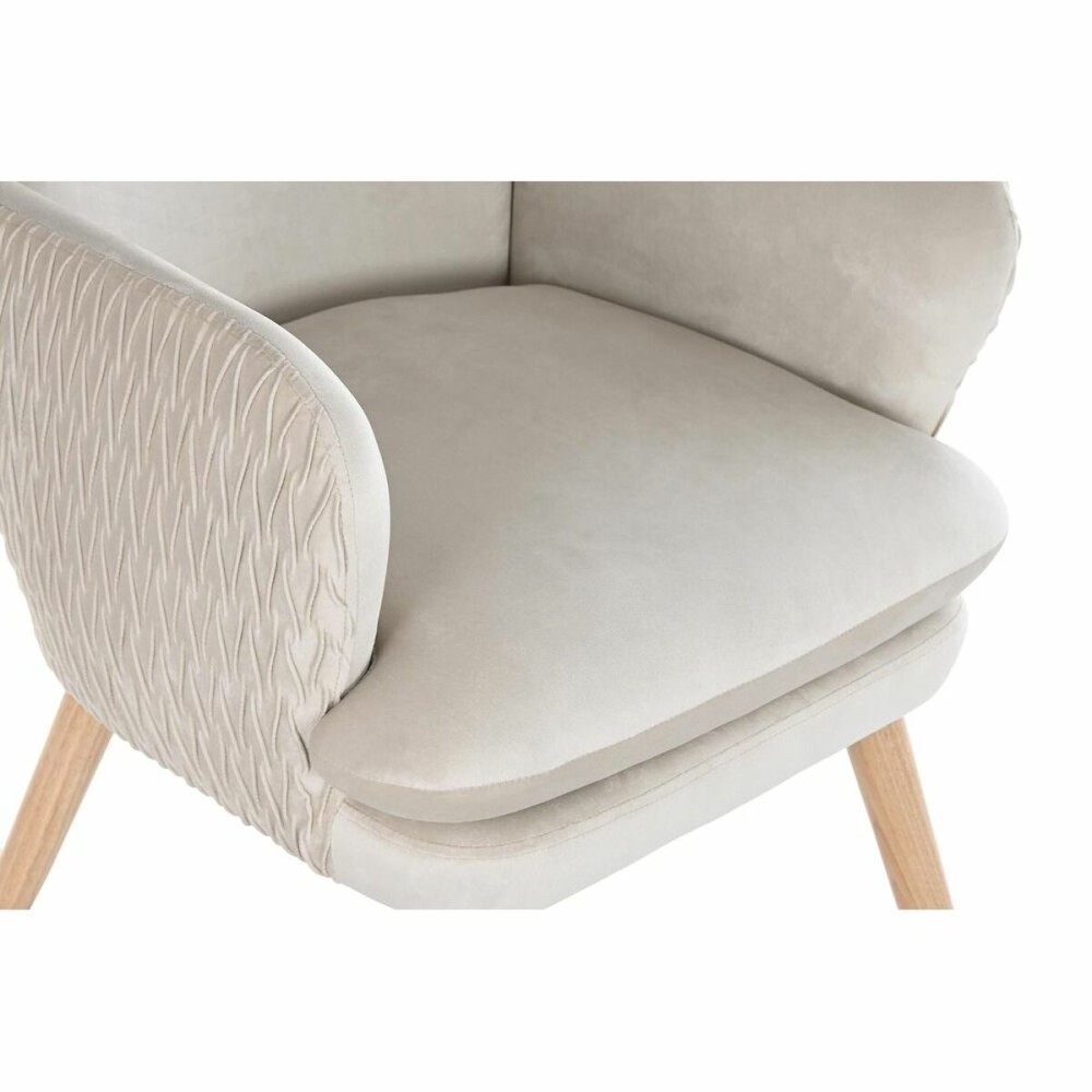 Sitz DKD Home Decor natürlich Beige Holz Polyester (67 x 70 x 95 cm)