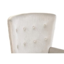 Armchair DKD Home Decor Natural Beige Wood Polyester (67 x 70 x 95 cm)