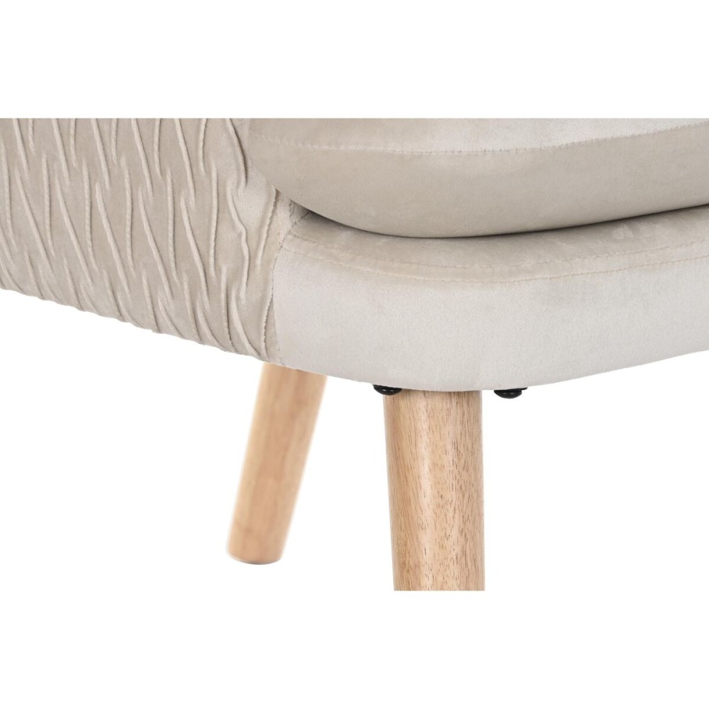 Sitz DKD Home Decor natürlich Beige Holz Polyester (67 x 70 x 95 cm)