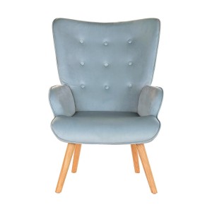 Sitz DKD Home Decor Blau Himmelsblau natürlich Holz Kunststoff 67 x 75 x 96 cm