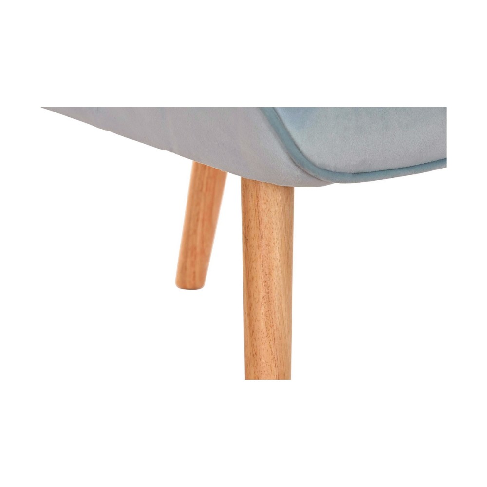 Armchair DKD Home Decor Blue Sky blue Natural Wood Plastic 67 x 75 x 96 cm