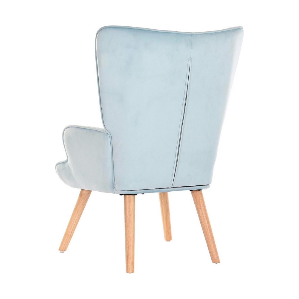 Sitz DKD Home Decor Blau Himmelsblau natürlich Holz Kunststoff 67 x 75 x 96 cm