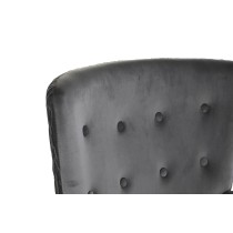 Armchair DKD Home Decor Natural Wood Polyester Dark grey (66 x 67 x 92 cm)
