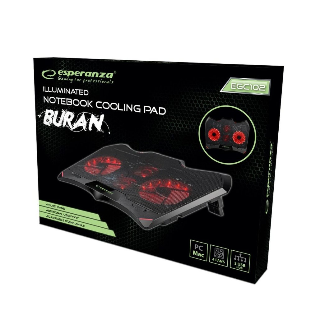 Support de refroidissement pour ordinateur portable Esperanza EGC102