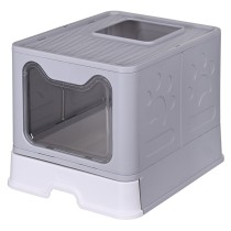 Cat Litter Box Diamentiq Yoko White Grey Plastic