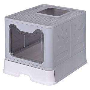 Bac à litière pour chats Diamentiq Yoko Blanc Gris Plastique