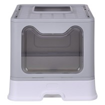 Bac à litière pour chats Diamentiq Yoko Blanc Gris Plastique