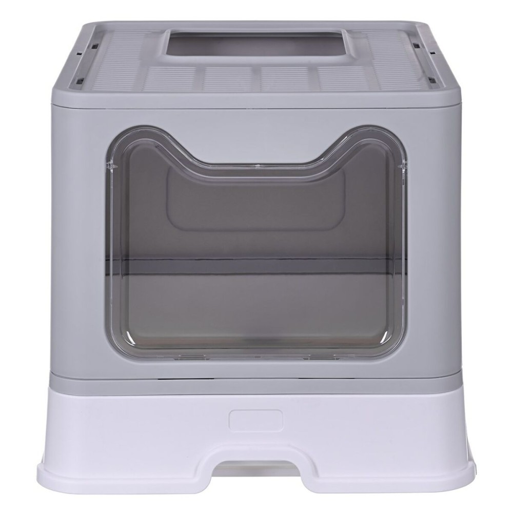 Cat Litter Box Diamentiq Yoko White Grey Plastic