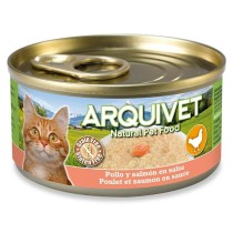 Cat food Arquivet Chicken in sauce with salmon Chicken 80 g