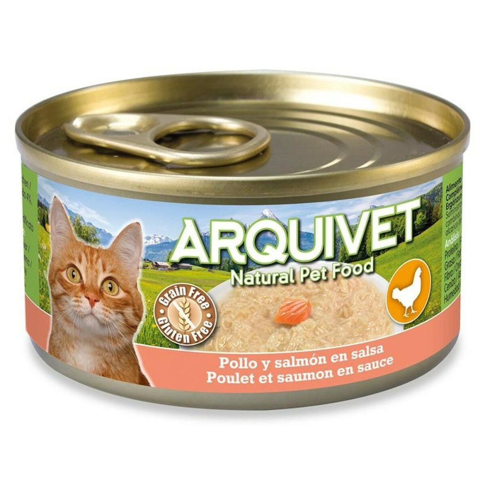Cat food Arquivet Chicken in sauce with salmon Chicken 80 g
