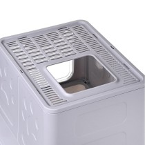 Cat Litter Box Diamentiq Yoko White Grey Plastic