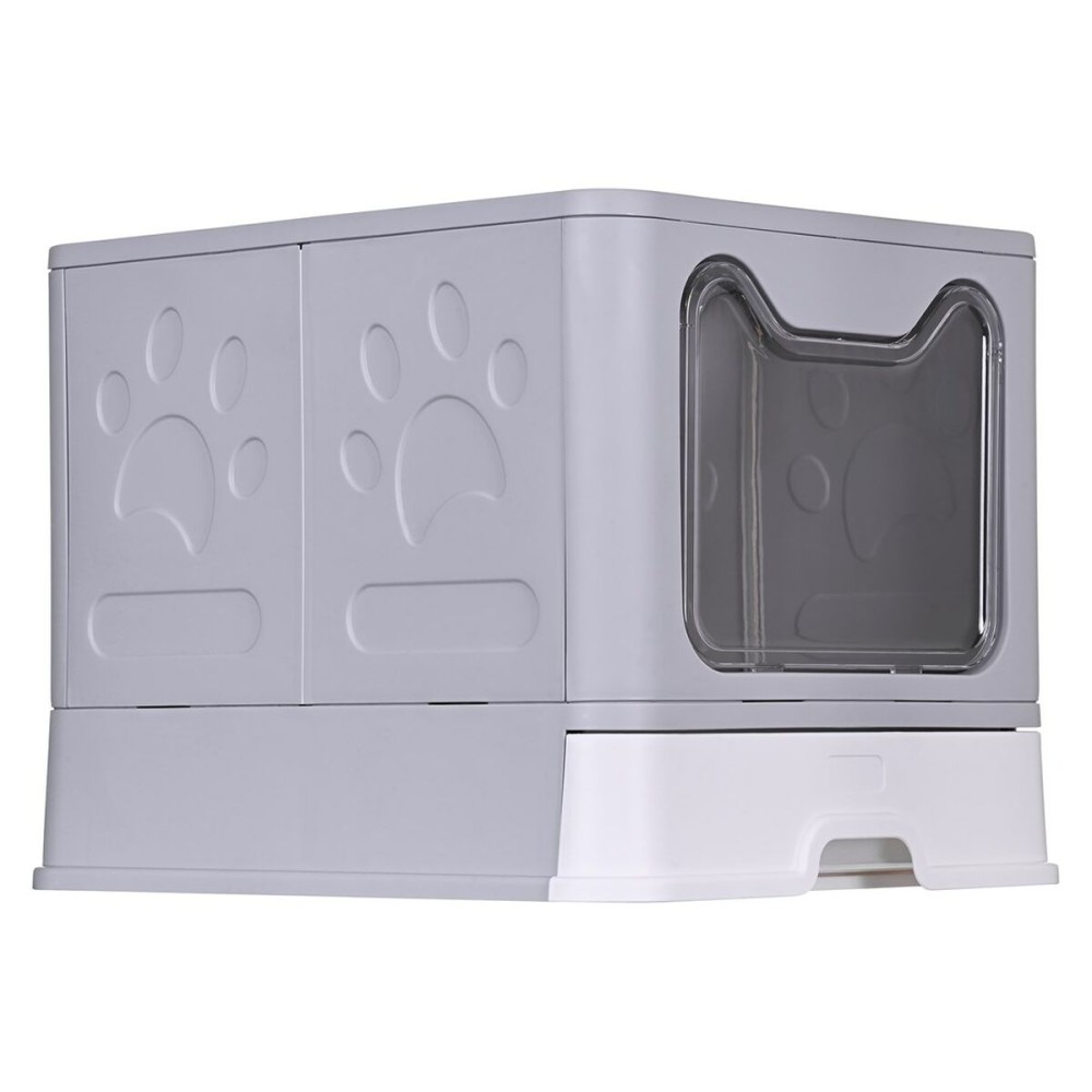Cat Litter Box Diamentiq Yoko White Grey Plastic