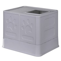 Cat Litter Box Diamentiq Yoko White Grey Plastic