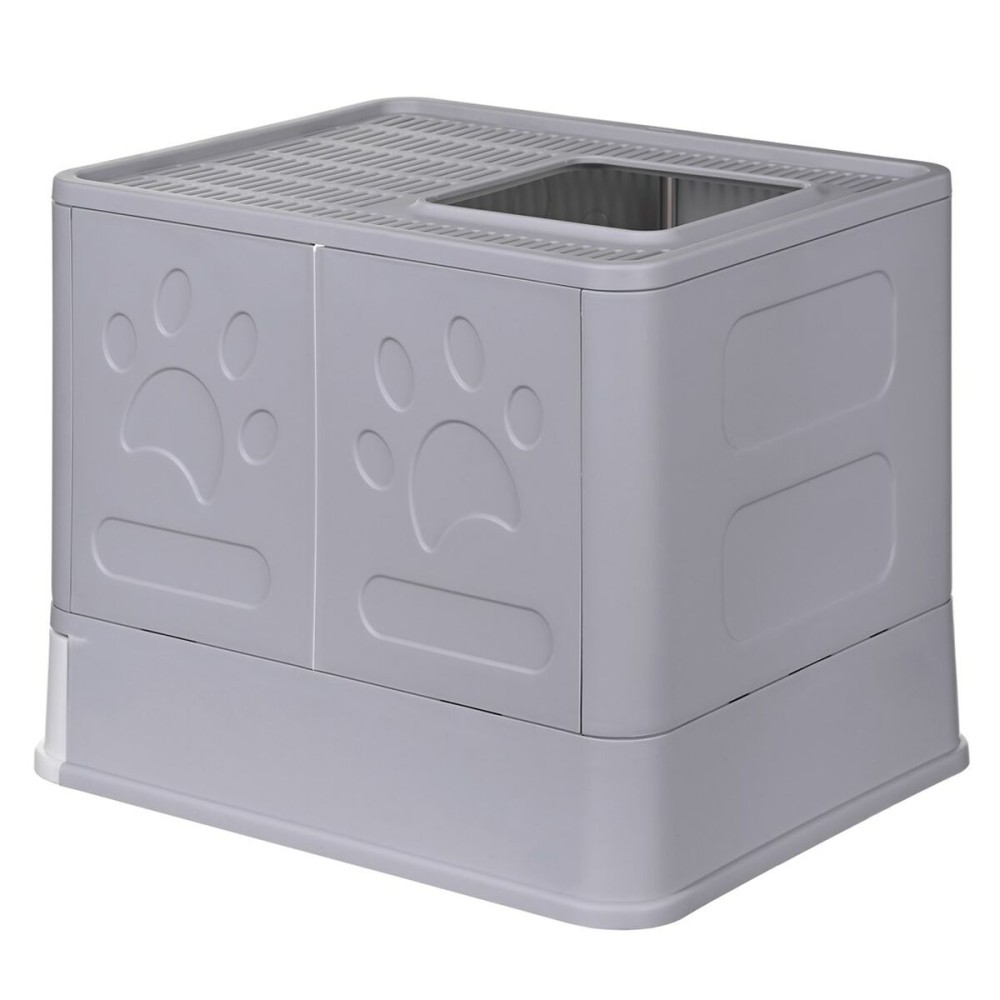Cat Litter Box Diamentiq Yoko White Grey Plastic