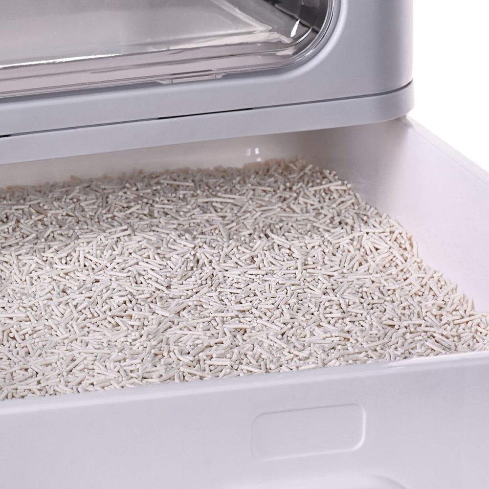 Cat Litter Box Diamentiq Yoko White Grey Plastic