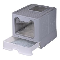 Cat Litter Box Diamentiq Yoko White Grey Plastic