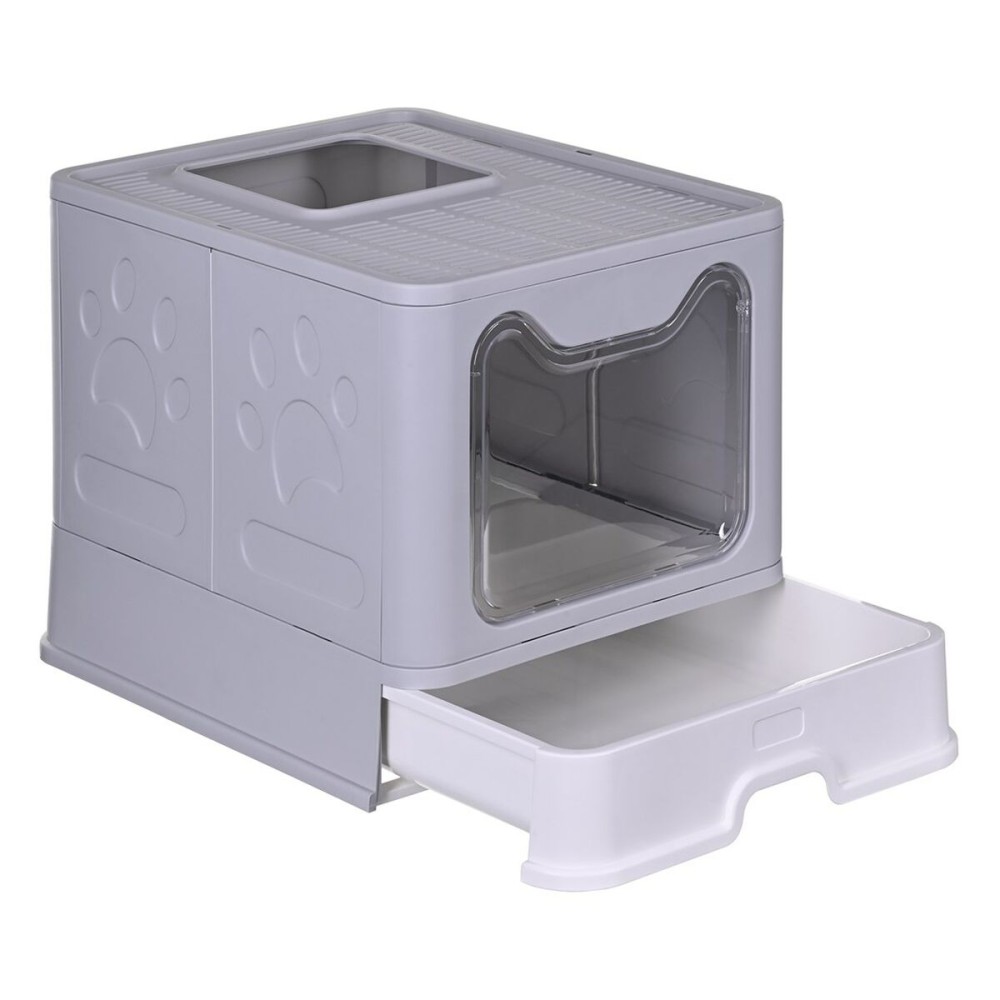Cat Litter Box Diamentiq Yoko White Grey Plastic