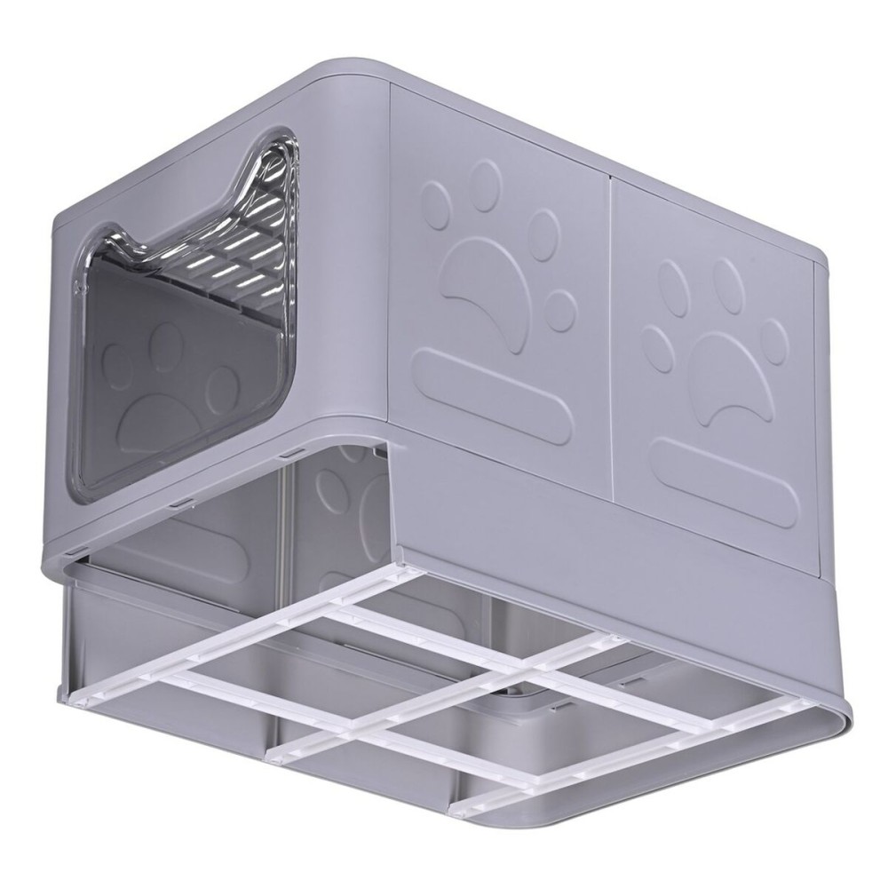 Cat Litter Box Diamentiq Yoko White Grey Plastic