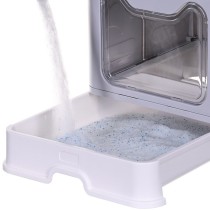 Cat Litter Box Diamentiq Yoko White Grey Plastic
