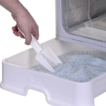 Bac à litière pour chats Diamentiq Yoko Blanc Gris Plastique