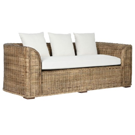 Canapé de jardin Home ESPRIT Blanc Marron Naturel Rotin 174 x 88 x 69 cm