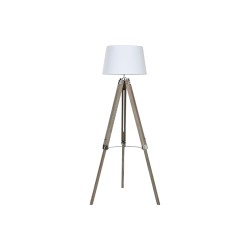 Floor Lamp Home ESPRIT White Brown Wood 40 x 40 x 150 cm