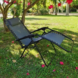 Sun-lounger Aktive Dark grey 52 x 102 x 68 cm