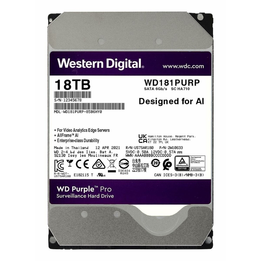 Disque dur Western Digital Purple Pro 3,5" 18 TB