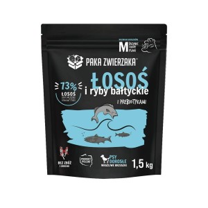 Nourriture Paka Zwierzaka Salmon with Baltic fish M Saumon 1,5 Kg