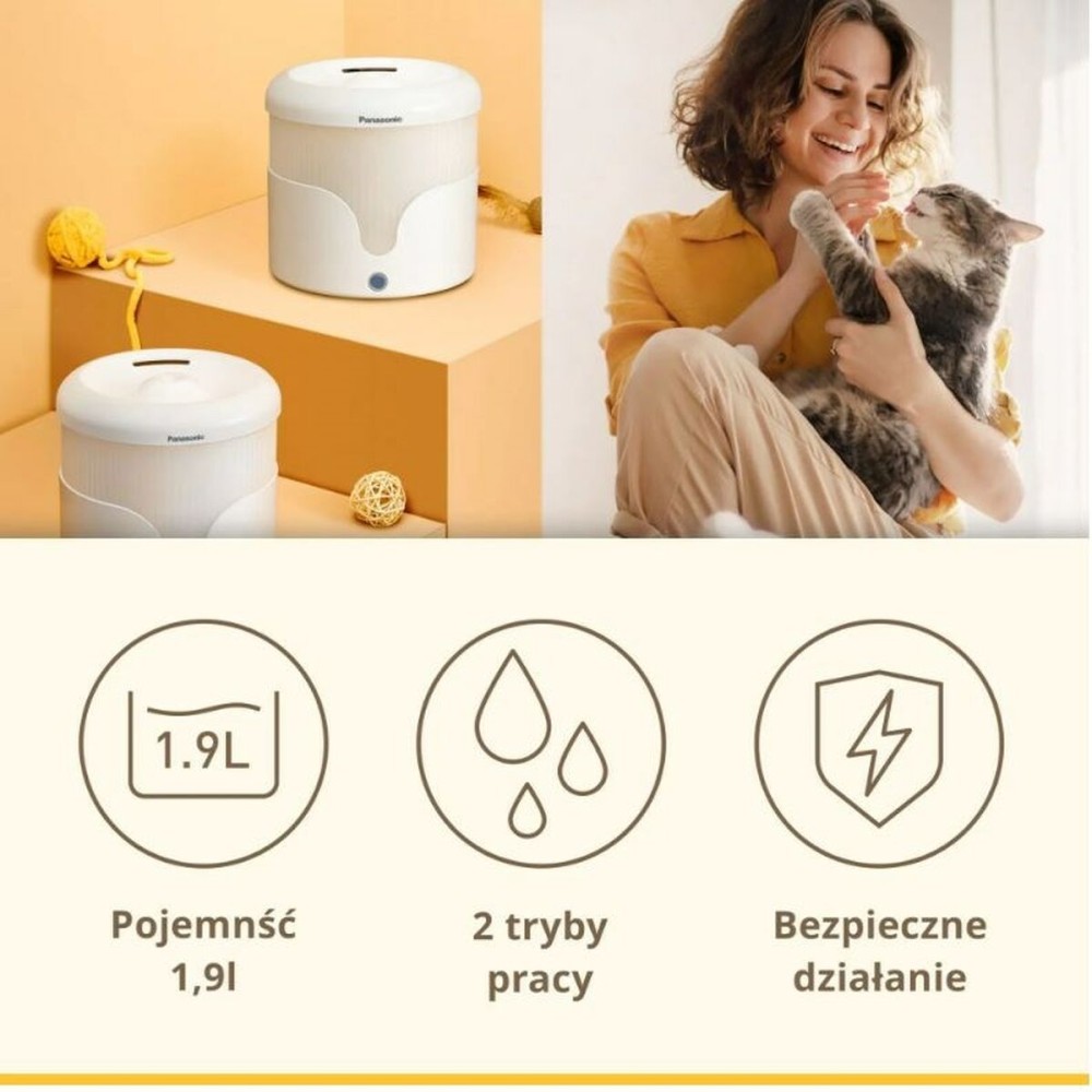 Pet Water Fountain Panasonic CP-JNW01CW White Plastic