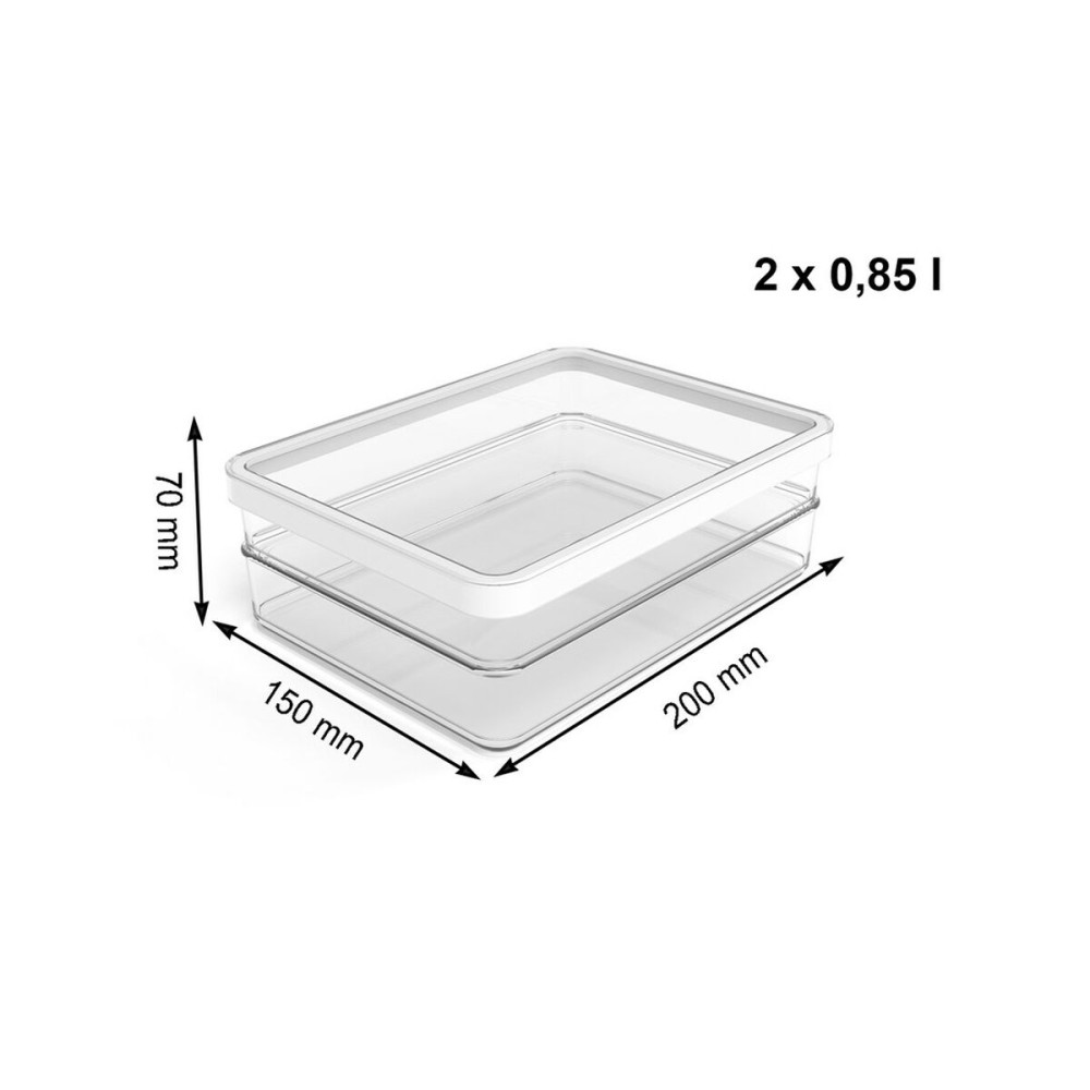 Food Preservation Container Rotho Rondo Loft White Transparent 850 ml
