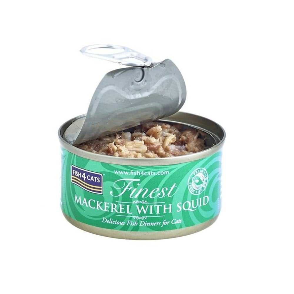 Cat food FISH4DOGS FISH4CATS Mackerel with squid Fish 70 g