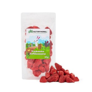 Kaninchenfutter Factoryherbs Freeze-dried strawberries Chinchilla Versuchsobjekt Hamster Ratte Mouse Nagetiere Vögel