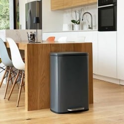 Waste bin Kitchen Move Grey Stainless steel 50 L