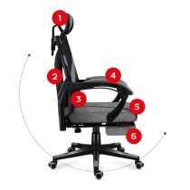 Gaming-Stuhl Huzaro Combat 5.0 Schwarz Grau