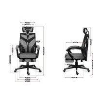 Gaming-Stuhl Huzaro Combat 5.0 Schwarz Grau
