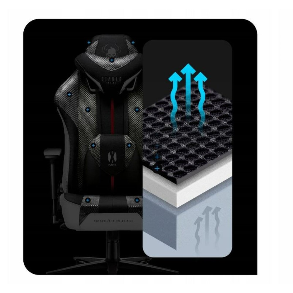 Gaming Chair Diablo Chairs DiabloX-PLAYER 2.0 White Black