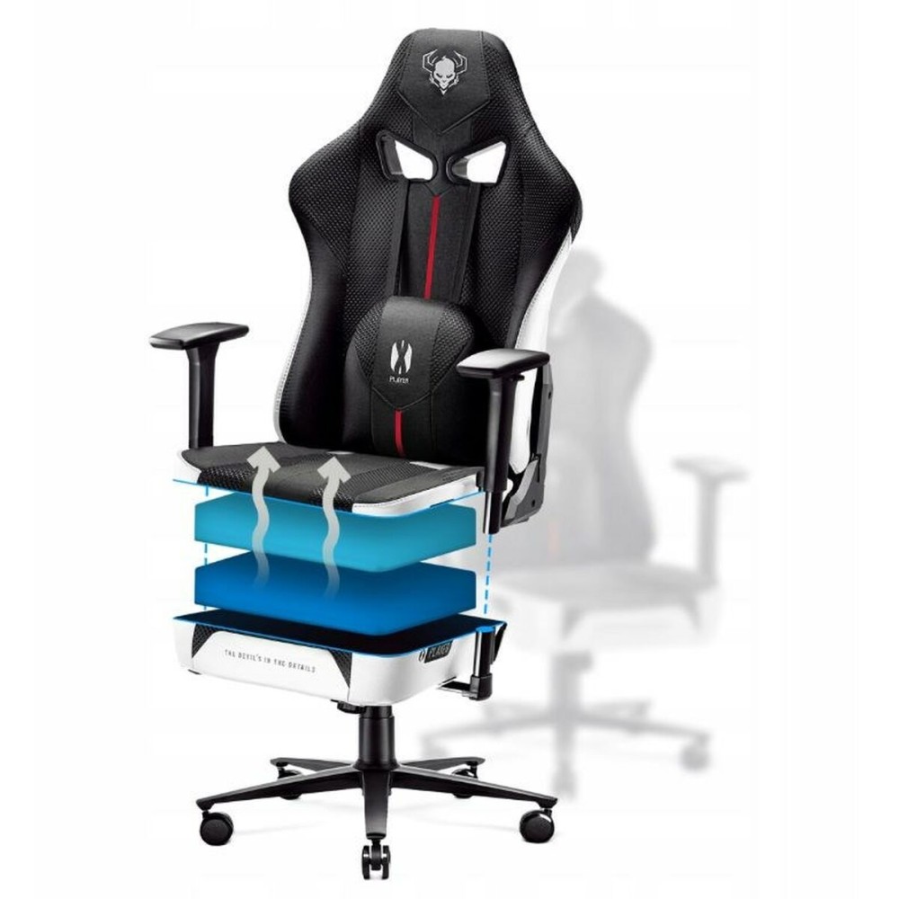 Gaming Chair Diablo Chairs DiabloX-PLAYER 2.0 White Black