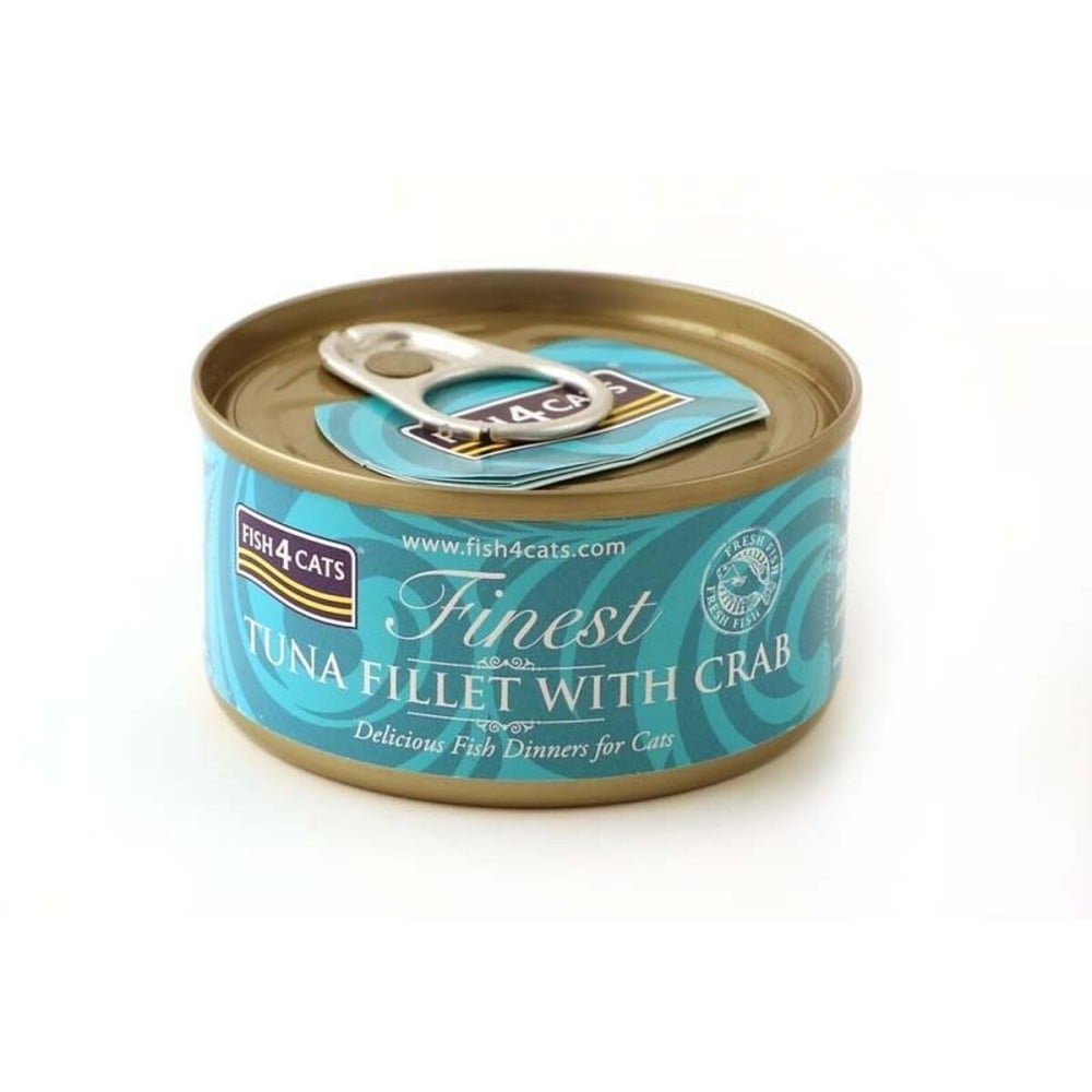 Katzenfutter FISH4DOGS FISH4CATS Tuna fillet with crab Fisch 70 g