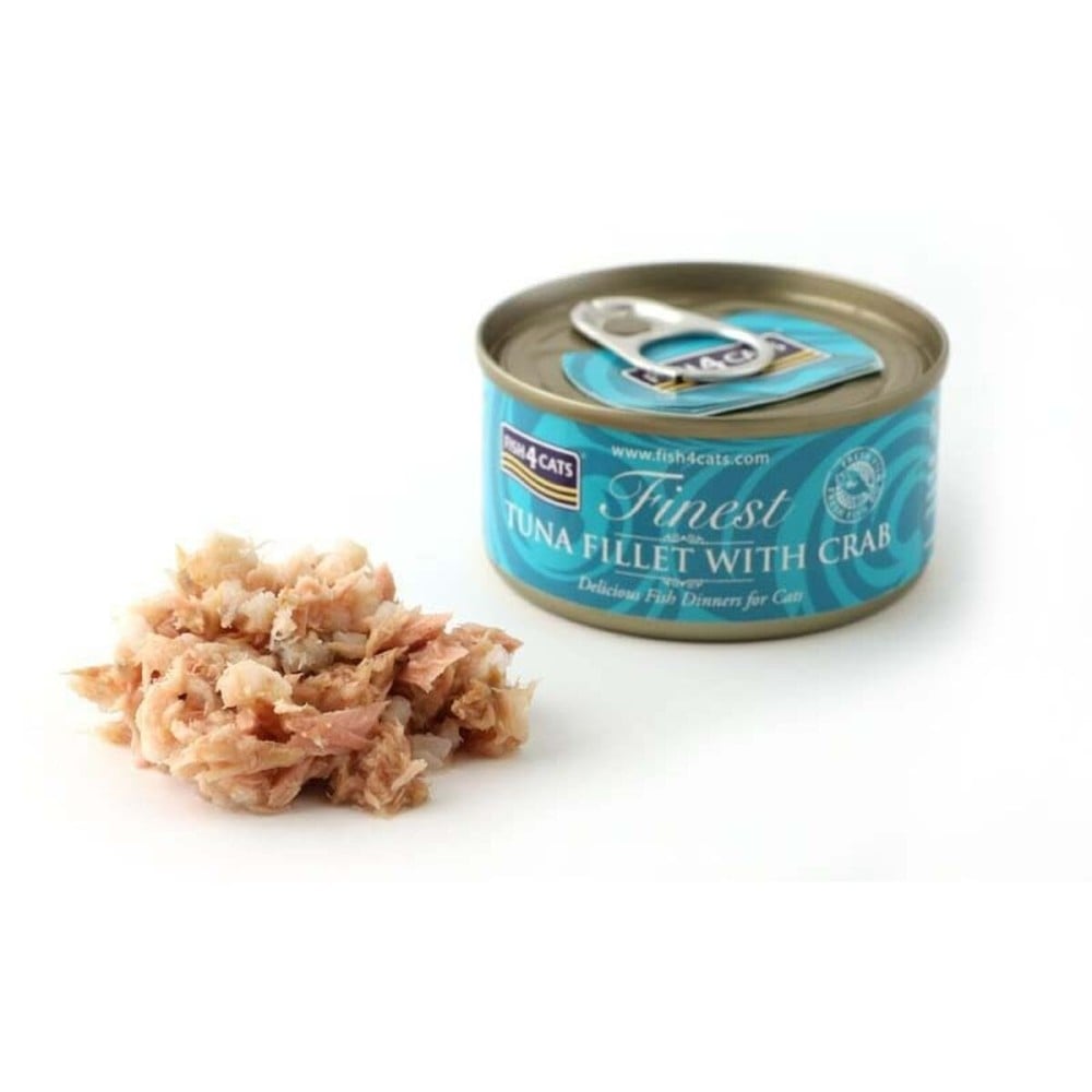 Katzenfutter FISH4DOGS FISH4CATS Tuna fillet with crab Fisch 70 g