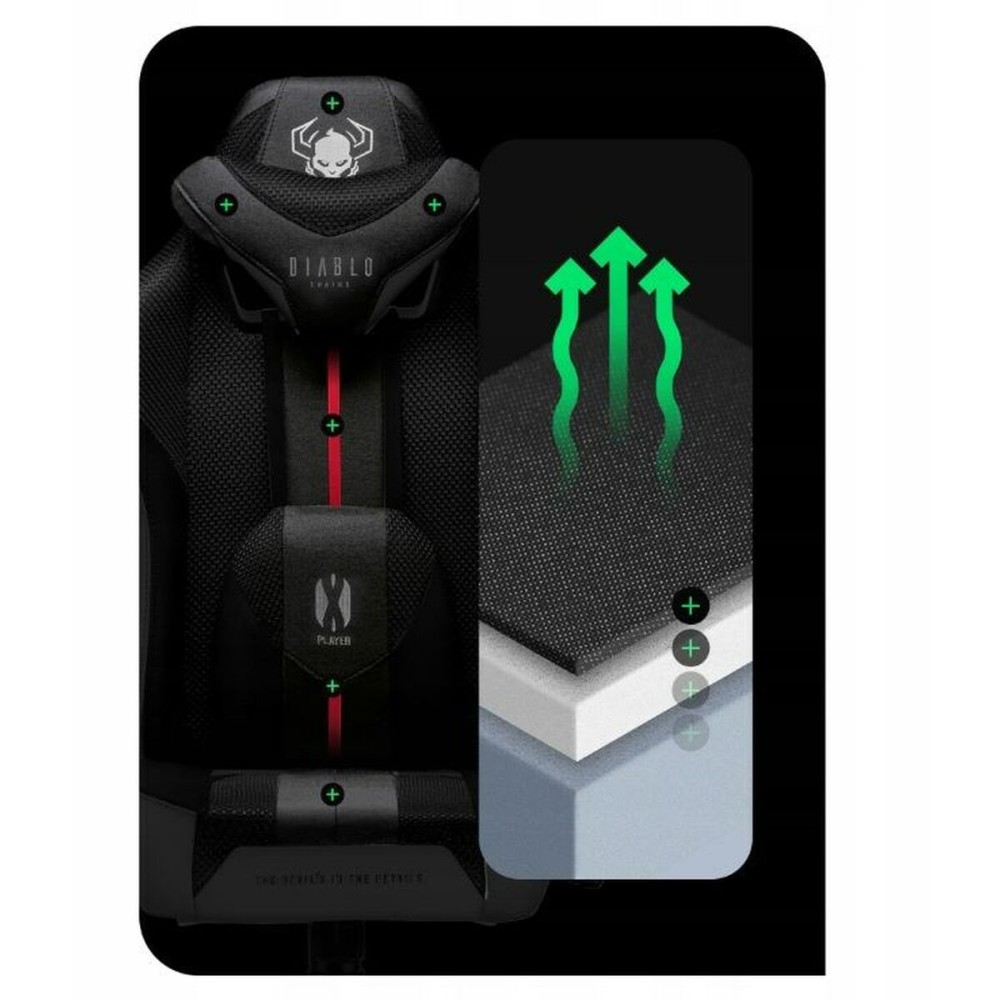 Gaming Chair Diablo Chairs DiabloX-PLAYER 2.0 White Black