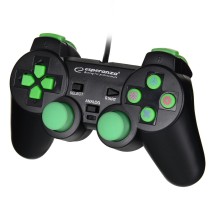 Contrôle des jeux Esperanza EGG107G USB 2.0 Noir Vert PC PlayStation 3