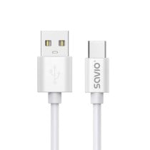 USB A to USB C Cable Savio CL-168 White 3 m