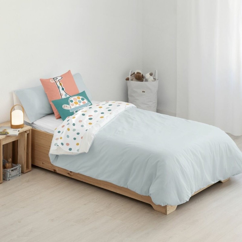 Housse de Couette Kids&Cotton Kanu Bleu 175 Fils 180 x 220 cm