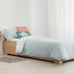 Housse de Couette Kids&Cotton Kanu Bleu 175 Fils 180 x 220 cm